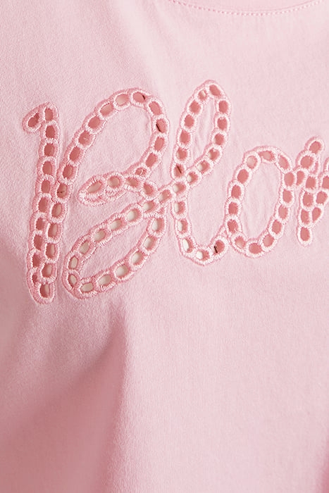 CREW NECK TEE SS + DECO PINK 3