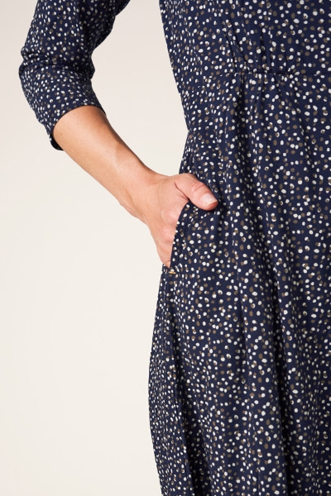CARMEN JERSEY SHIRT DRESS NAVY MULTI 3