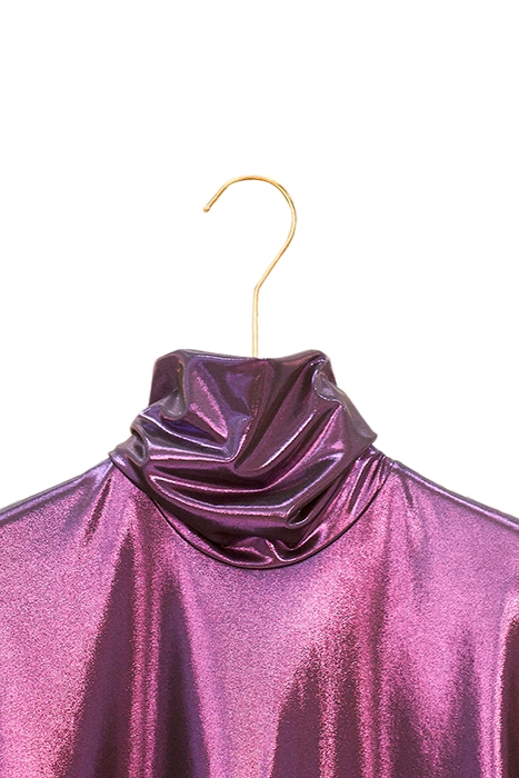 CHIC LAMINATED JERSEY TURTLENECK VIOLA 2