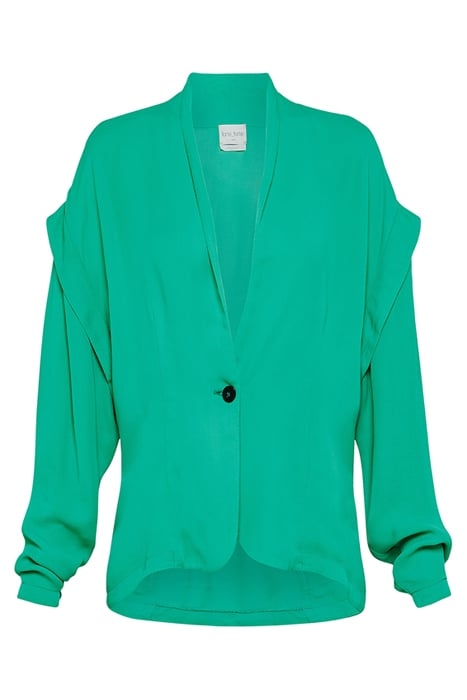 ECO FRIENDLY VISCOSE GEORGETTE DECONSTRUCTED JACKET MOJITO 1