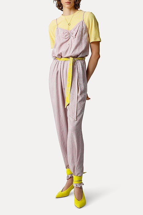 "SINGING BLOOM" FLUID JACQUARD JUMPSUIT ORTENSIA 2