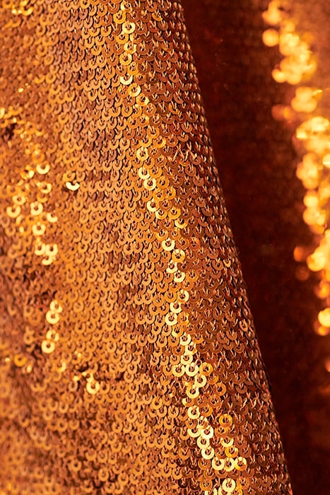 SEQUIN PALAZZO TROUSERS BRONZO 3