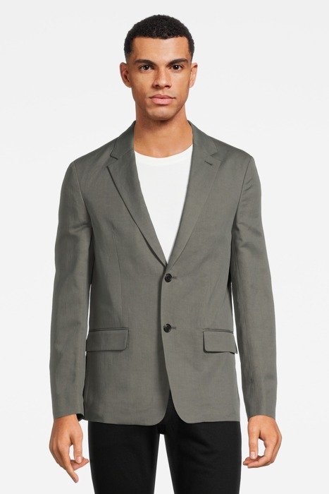 M. SIDNEY LINEN BLAZER GREEN GREY 1