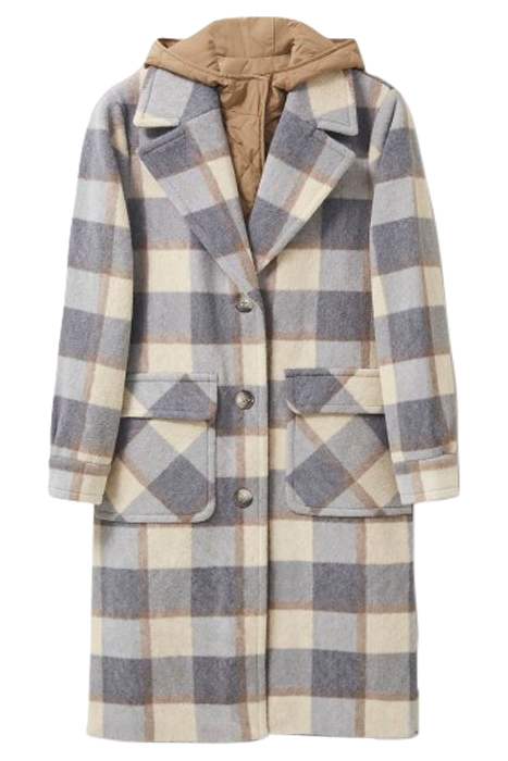 ISOBELLE CHECK COAT GREY MULTI 1