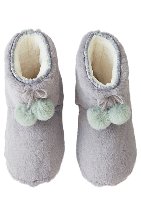 FAUX FUR BOOTIE DARK GREY 2