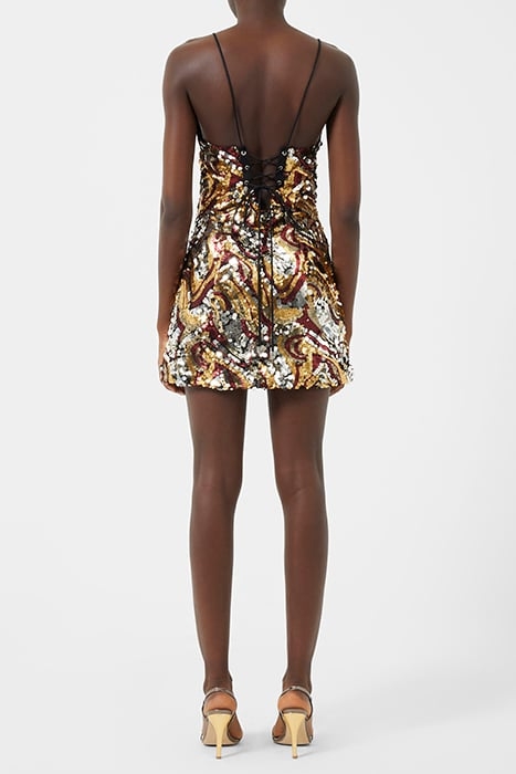 ANADIA EMBELLISHED DRESS ROSE GOLD MULTI 4