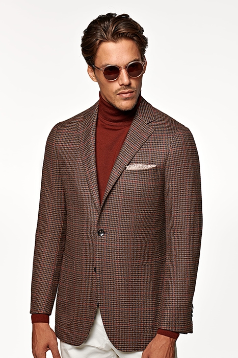 MID BROWN HOUNDSTOOTH HAVANA BLAZER 1