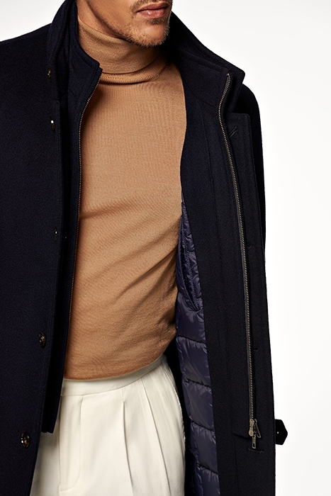 NAVY PADDED OVERCOAT 3