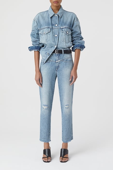 WOMEN PEDAL PUSHER JEANS LIGHT BLUE 4