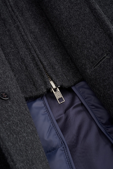 DARK GREY PADDED OVERCOAT 5