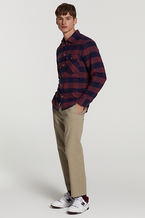 MEN OVERSHIRT BRAD MAROON RED 5