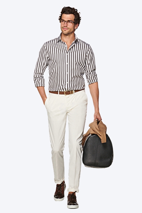 BROWN STRIPED SHIRT 1