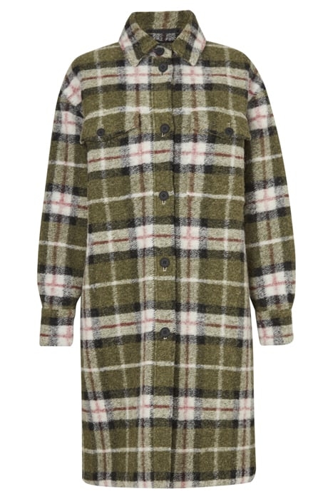 TIA CHECK COAT GREEN CHECK 7