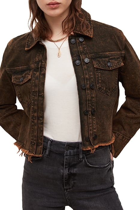 PAT DENIM JACKET MUSTARD BLACK 1