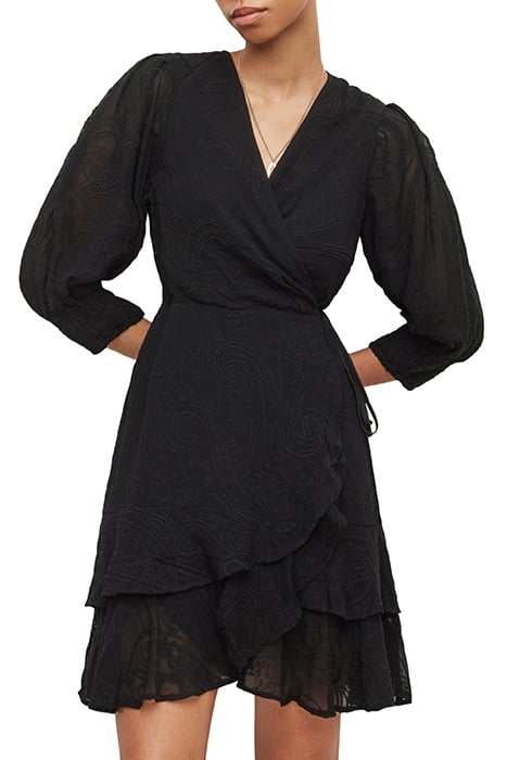 ARI OSSIA EMB DRESS BLACK 1