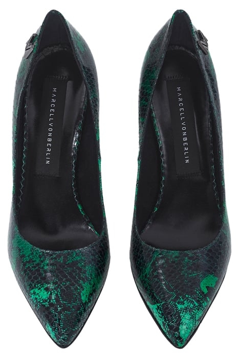 ICON LOGO PUMPS SNAKE PRINT GREEN 3