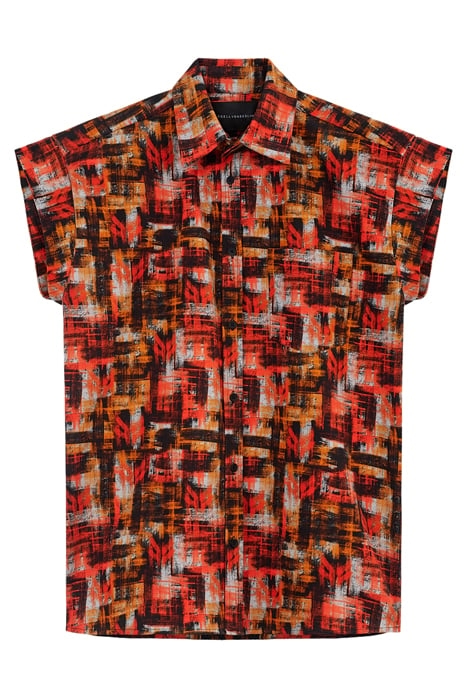 PRINTED SLEEVELESS SHIRT CHECK PRINT 4