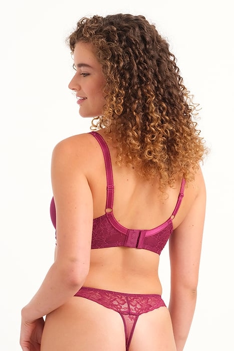 CO BRA TSHIRT DONNA STRIPE LACE RASPBERRY PINK 3