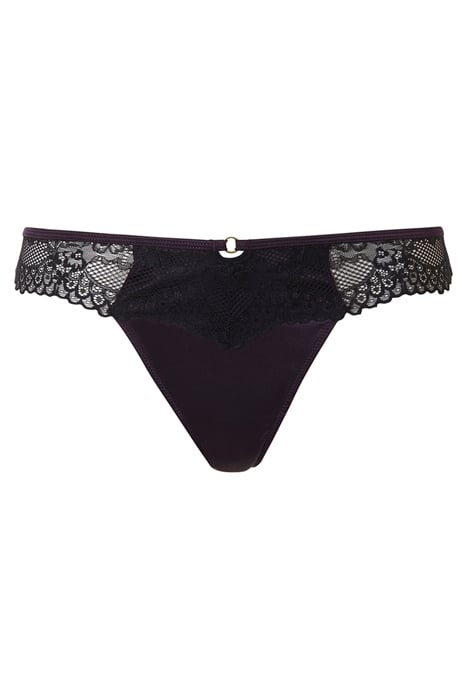 CO BO. THONG SATIN LACE FATAL VIOLET 1