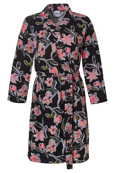 LW OVER KIMONO JULIA PAINTED FLOWER ACID FLOWERS 1