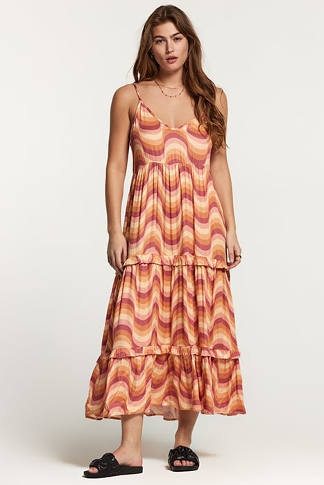 SICILY DRESS GROOVY WAVE FROZEN CHOCO BROWN 1