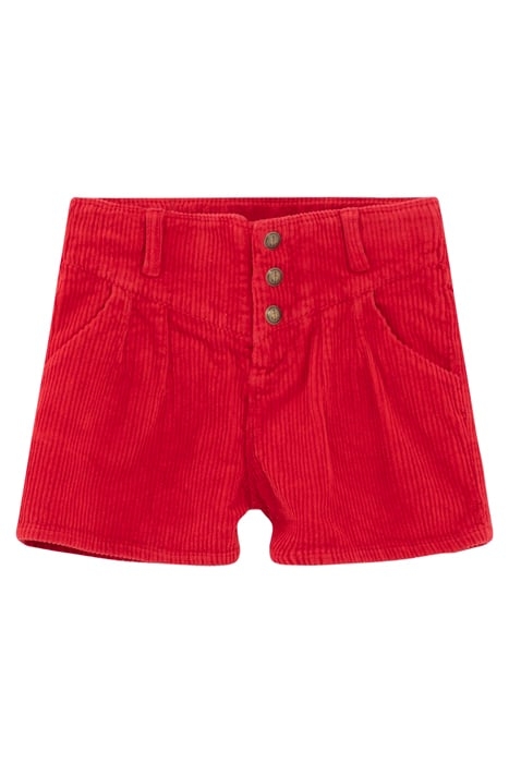 GIRLS’ LIGHT RED CORDUROY SHORTS RED 1