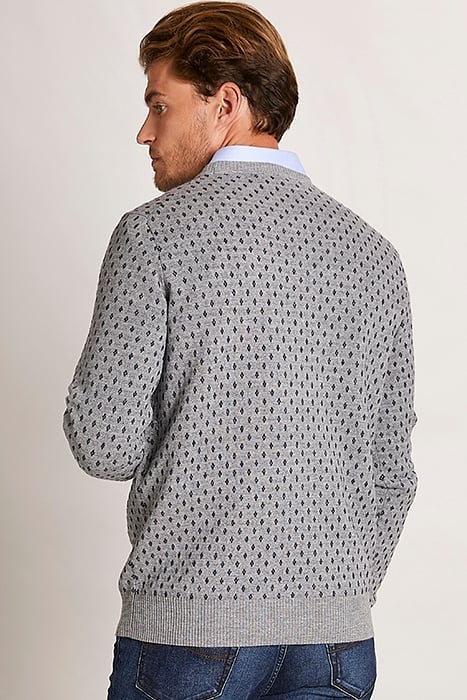 WLCASH JACQ ROUND-NK SF SWT GREY 3