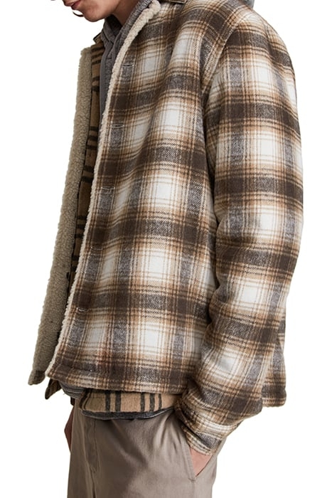 EASTFORK JACKET WHITE/BROWN 4