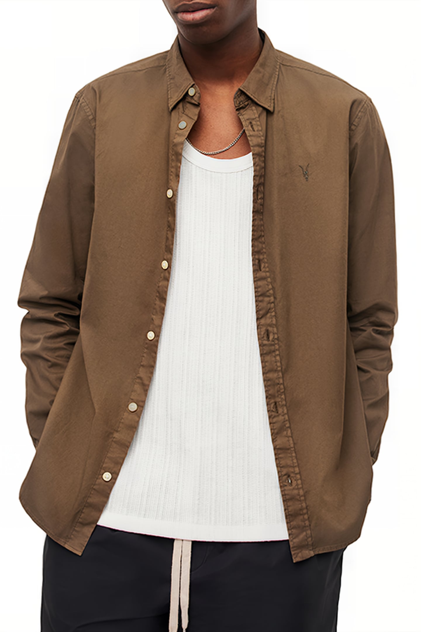 HAWTHORNE LS SHIRT MUTED BROWN 1