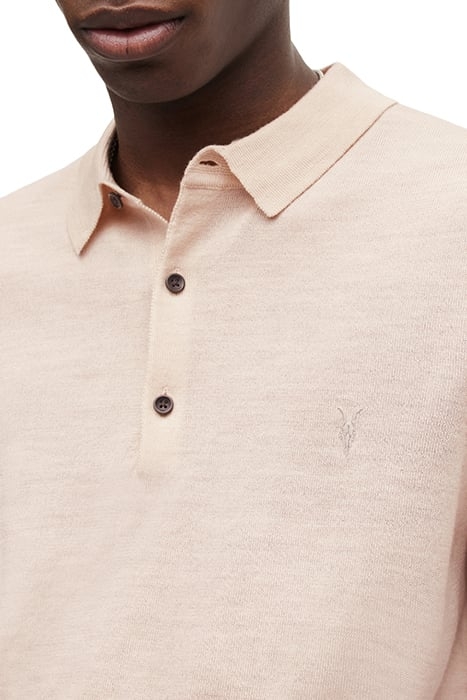 MODE MERINO SS POLO BISCUIT TAUPE MARL 4