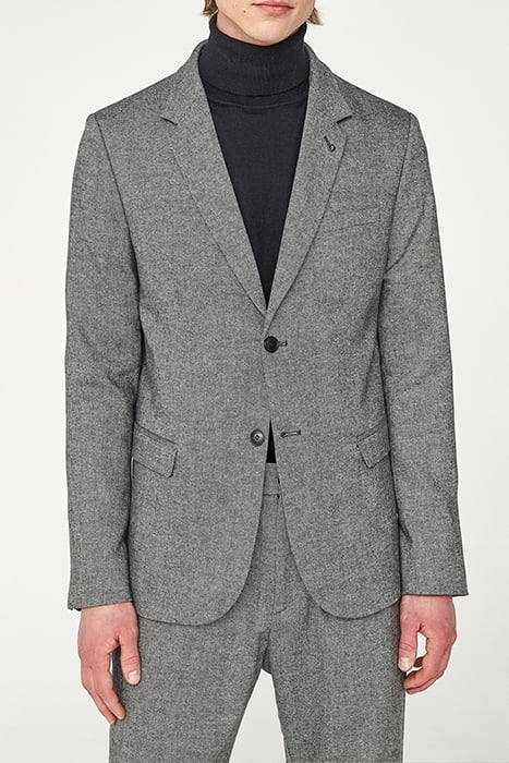 CHARCOAL SEMI-PLAIN TWEED SUIT JACKET 1