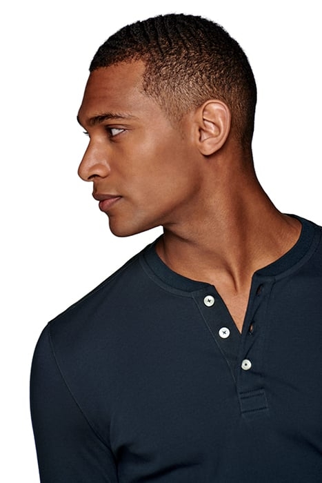 NAVY HENLEY T SHIRT 4