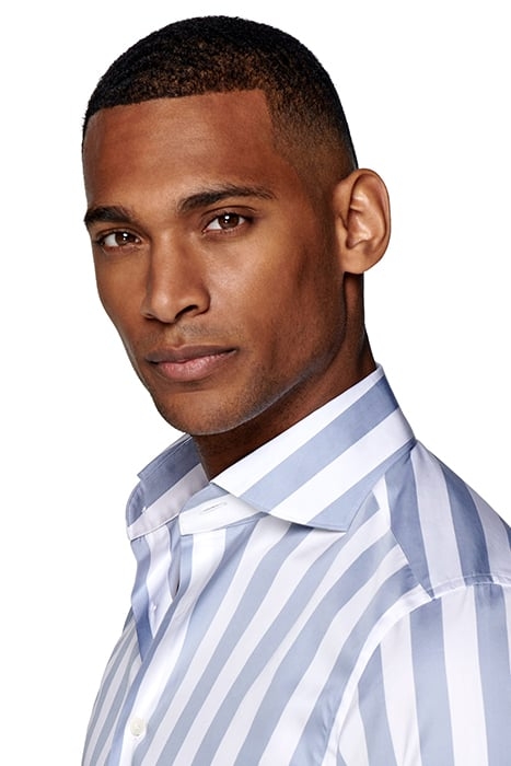 BLUE STRIPED EXTRA SLIM FIT SHIRT 4