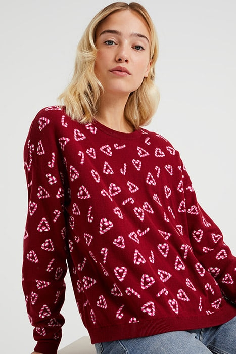 KNITTED PULLOVER RED 5