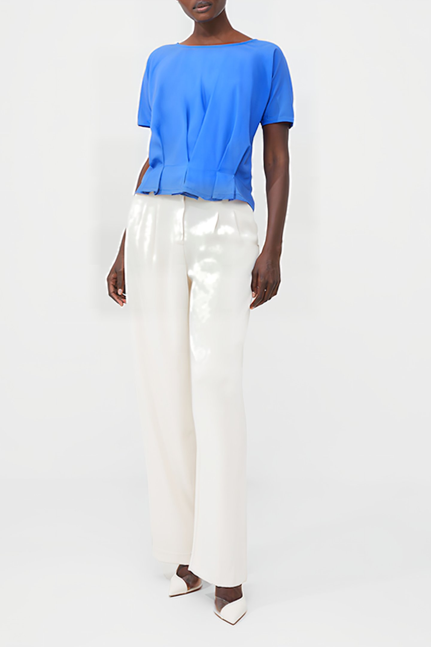 PLEAT HEM BOXY CERAMIC BLUE 2