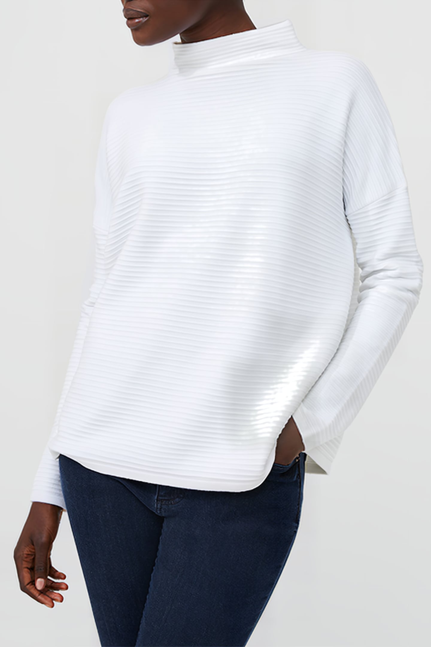 BABYSOFT LENA LS HIGH NK JUMPR WINTER WHITE 1