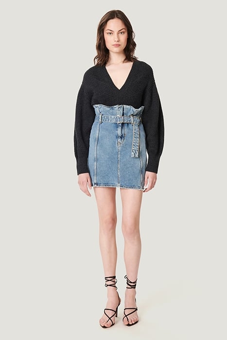 MELAY DENIM SKIRT IN AUTHENTIC BLUE DENIM 2