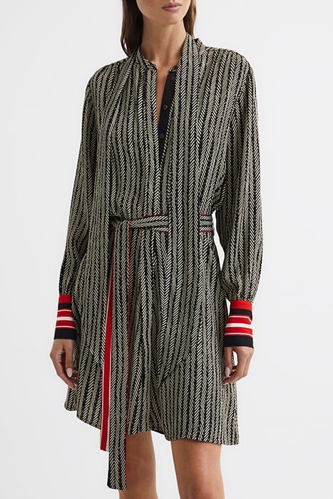 ROBYN DRESS SHIRT BLACK/RED 1