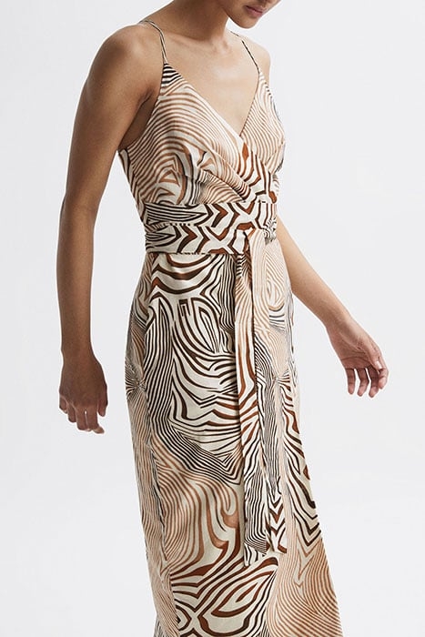 ROSIE DRESS BROWN/WHITE 4