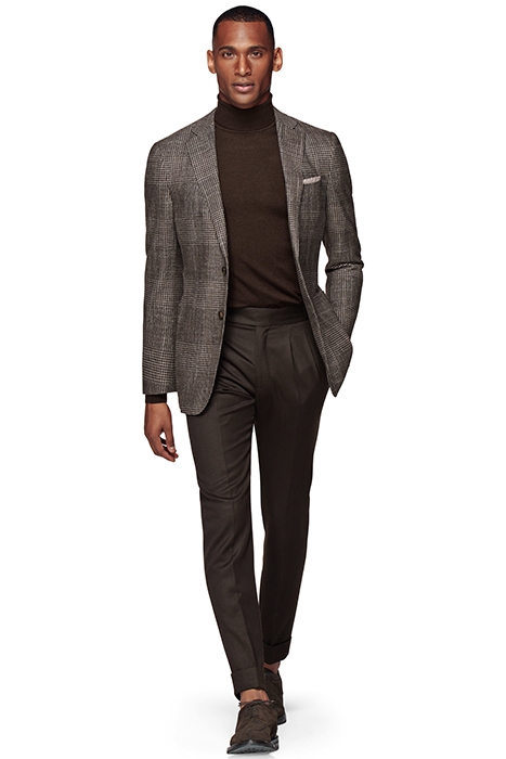 MID BROWN CHECKED HAVANA BLAZER 2