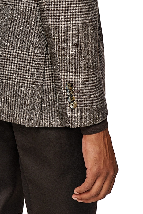MID BROWN CHECKED HAVANA BLAZER 6