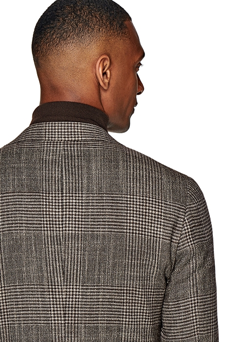 MID BROWN CHECKED HAVANA BLAZER 5