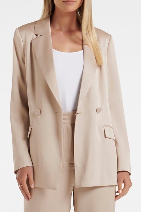 ALORA SATIN TIE CO-ORD BLAZER SILVER CLOUD 1