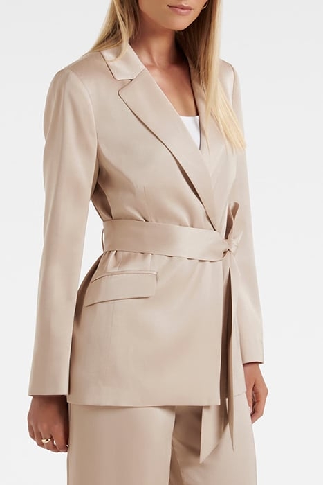 ALORA SATIN TIE CO-ORD BLAZER SILVER CLOUD 5