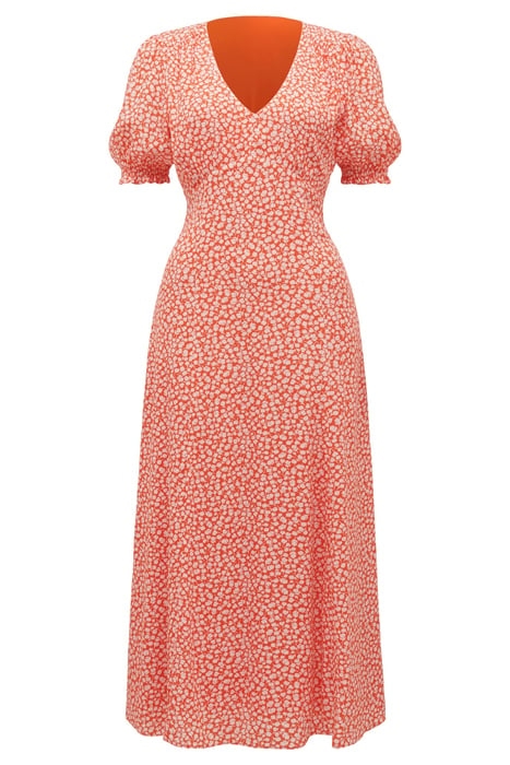 SLOANE PUFF SLEEVE MIDI DRESS MEMPHIS DITSY 5