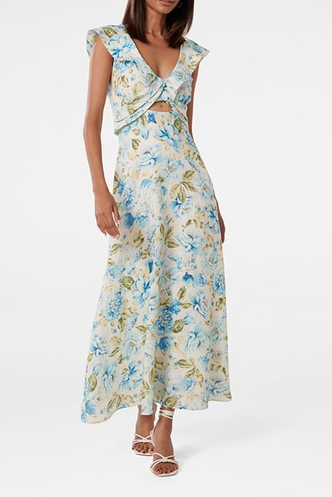 LARA PETITE LINEN FRILL MIDI PRINT OPTION 1 1