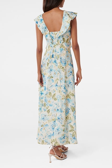 LARA PETITE LINEN FRILL MIDI PRINT OPTION 1 2