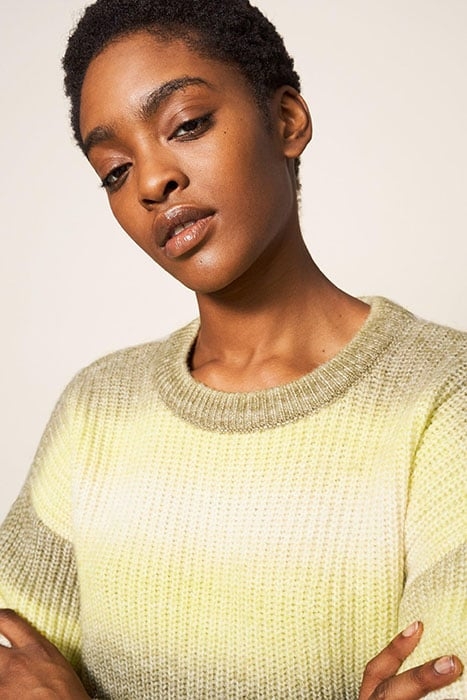 SPRING SPACEDYE JUMPER GREEN MULTI 3