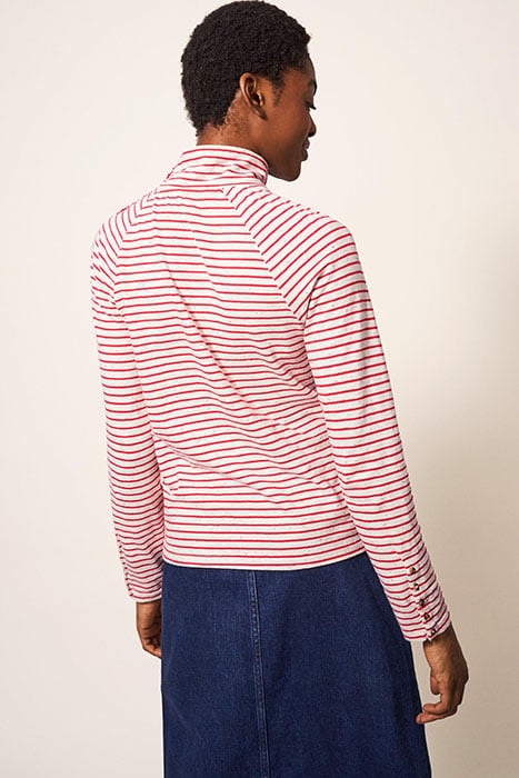 BIRDIE BUTTON TEE ORANGE MULTI 2