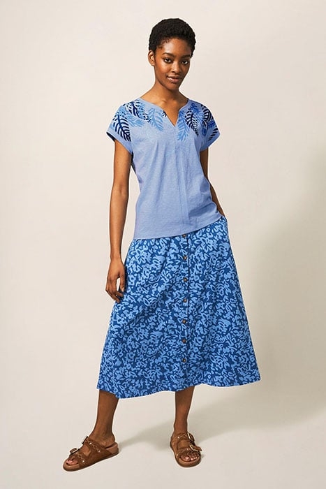 NELLY PRINTED TEE BLUE 1